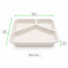 Vaschetta termosigillabile bianca in polpa di cellulosa laminata PLA "menu" a 3 scomparti - 890 ml - 22,7 cm x 17,8 cm x 4,5 cm - 200 unità