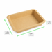 Vaschetta termosigillabile gastronorm 1/2 in cartone marrone con film PP - 3160 ml - 32,5 cm x 26,5 cm x 4,8 cm - 200 unità