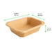 Vaschetta termosigillabile gastronorm 1/8 in cartone marrone - 16 cm x 13 cm x 4,5 cm - 300 unità