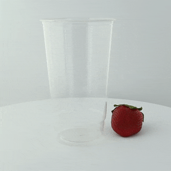 Bicchiere in PLA trasparente - 670 ml - Ø 9,6 cm - H 15,5 cm - 1000 unità