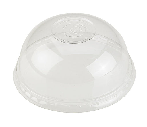 Coperchio a cupola in PLA trasparente con foro - Ø 9,6 cm - H 5 cm - 1000 unità