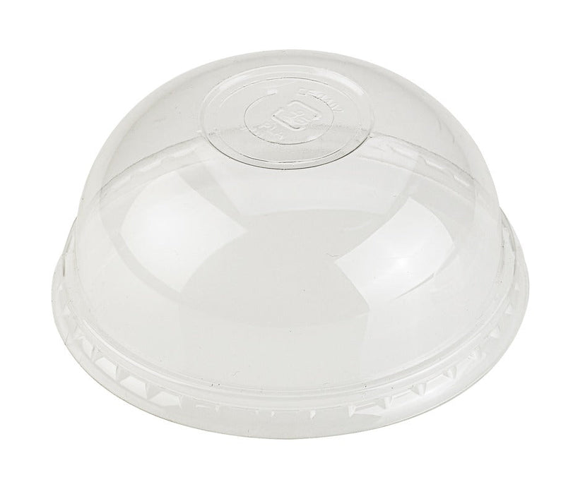 Coperchio a cupola in PLA trasparente con foro - Ø 9,6 cm - H 5 cm - 1000 unità
