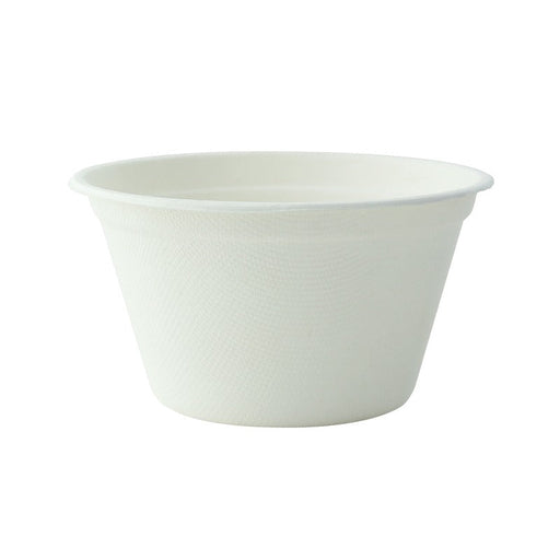 Contenitore per zuppa bianco in polpa di cellulosa - 350 ml - Ø 11,6 cm - H 6,3 cm - 500 unità