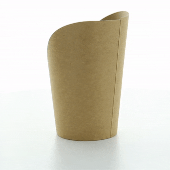 Bicchiere snack in cartone marrone - 360 ml - Ø 8 cm - H 11,7 cm - 1200 unità