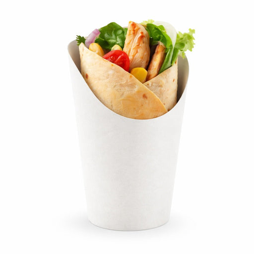 Bicchiere snack in cartone bianco - 360 ml - Ø 8 cm - H 11,7 cm - 1200 unità