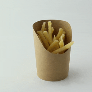 Bicchiere snack in cartone marrone - 230 ml - Ø 8 cm - H 9,8 cm - 1000 unità