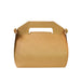 Scatola alta per pasticceria in cartone kraft marrone con manico - 18 cm x 14 cm x 16 cm - 50 unità