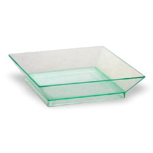 Contenitore finger food riutilizzabile verde trasparente "Klarity" - 6,5 cm x 6,5 cm - 200 unità