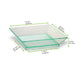 Contenitore finger food riutilizzabile verde trasparente "Klarity" - 6,5 cm x 6,5 cm - 200 unità - dimensions
