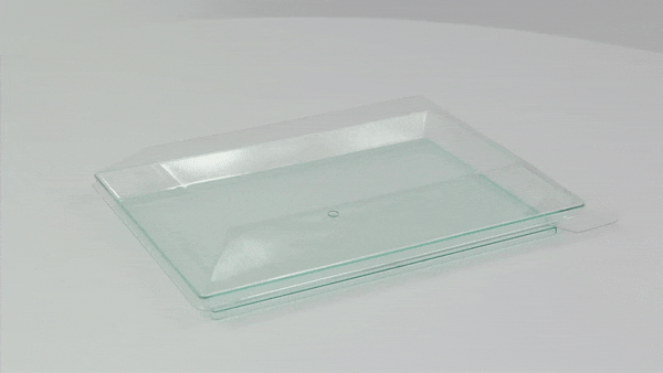 Coperchio in PET trasparente "Klarity" - 18 cm x 13 cm x 3 cm - Compatibile con 210KLAR1813 - 100 unità