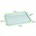 Vassoio in plastica PS verde trasparente "Klarity" - 38 cm x 27,4 cm x 1,8 cm - 50 unità - dimensions