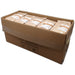 Scatola "Kray" quadrata in cartone marrone con coperchio a finestra - 350 ml - 11,5 cm x 11,5 cm x 4 cm - 250 unità