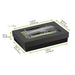 Scatola "Kray" rettangolare in cartone nero con coperchio a finestra - 1500 ml - 22,5 cm x 15,5 cm x 5 cm - 100 unità - dimensions