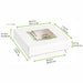 Scatola "Kray" quadrata in cartone bianco con coperchio a finestra - 350 ml - 11,5 cm x 11,5 cm x 4 cm - 250 unità