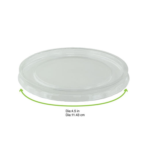 Coperchio piatto in PET trasparente - Ø 11,5 cm - 1000 unità - dimensions
