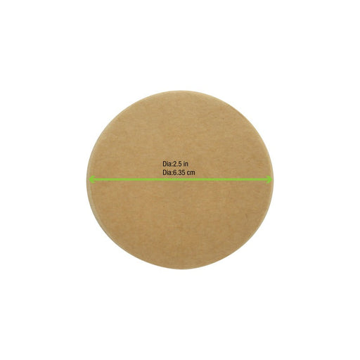 Coperchio in cartone kraft per caldo e freddo - Ø 6,2 cm - 1000 unità - dimensions