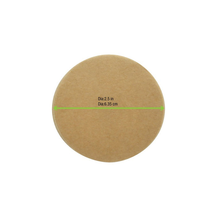 Coperchio in cartone kraft per caldo e freddo - Ø 6,2 cm - 1000 unità - dimensions