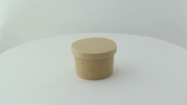 Coperchio piatto in cartone kraft - Ø 7,4 cm - 1000 unità