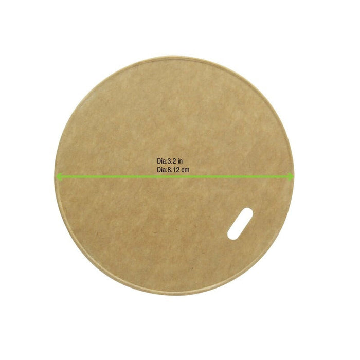 Coperchio in cartone kraft per caldo e freddo - Ø 8 cm - 1000 unità - dimensions
