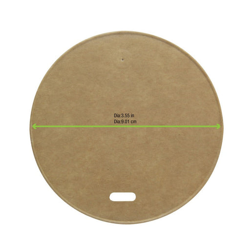 Coperchio in cartone kraft per caldo e freddo - Ø 9 cm - 1000 unità - dimensions