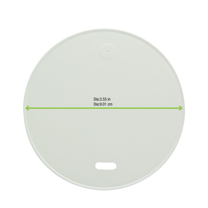 Coperchio in cartone bianco per caldo e freddo - Ø 9 cm - 1000 unità - dimensions