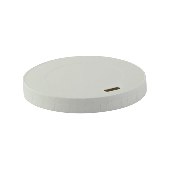Coperchio piatto in cartone bianco senza plastica - Ø 8 cm - 1000 unità
