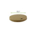 Coperchio piatto in cartone marrone senza plastica - Ø 8 cm - 1000 unità - dimensions