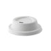 Coperchio a cupola bianco in polpa di cellulosa con beccuccio - Ø 8,5 cm - H 2,3 cm - 1000 unità