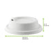Coperchio a cupola bianco in polpa di cellulosa con beccuccio - Ø 9,5 cm - H 2,3 cm - 1000 unità - dimensions