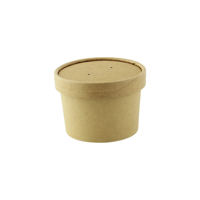 Coperchio in cartone kraft per caldo e freddo - Ø 9 cm - Compatibile con 210GPU12, 210GPU14, 210SOUP8, 210SOUPK13K, 210SOUPK8K - 500 unità