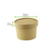 Coperchio in cartone kraft per caldo e freddo - Ø 9 cm - Compatibile con 210GPU12, 210GPU14, 210SOUP8, 210SOUPK13K, 210SOUPK8K - 500 unità