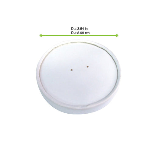 Coperchio in cartone bianco per caldo e freddo - Ø 9 cm - Compatibile con 210GPU12, 210GPU14, 210SOUP8, 210SOUPK13K, 210SOUPK8K - 500 unità - dimensions