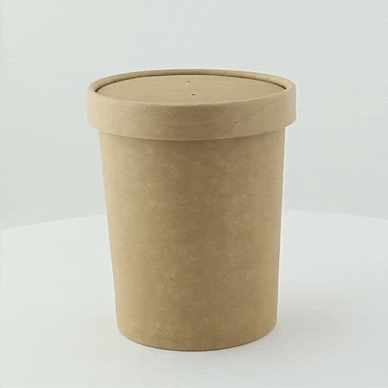 Coperchio in cartone kraft per caldo e freddo - Ø 9,8 cm - Compatibile con 210SOUP16, 210SOUP24, 210SOUPK17K - 500 unità