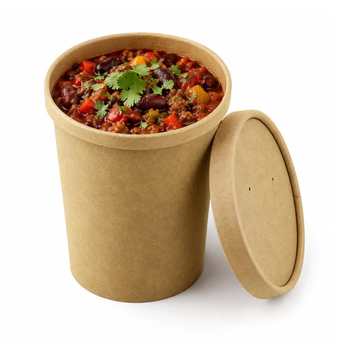 Coperchio in cartone kraft per caldo e freddo - Ø 9,8 cm - Compatibile con 210SOUP16, 210SOUP24, 210SOUPK17K - 500 unità