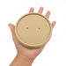 Coperchio piatto in cartone naturale in fibra di bambù senza plastica - Ø 18,5 cm - 360 unità