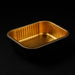 Vaschetta rettangolare in alluminio "Opseal" nero e oro - 475 ml - 16,1 cm x 11 cm x 3,8 cm - 600 unità
