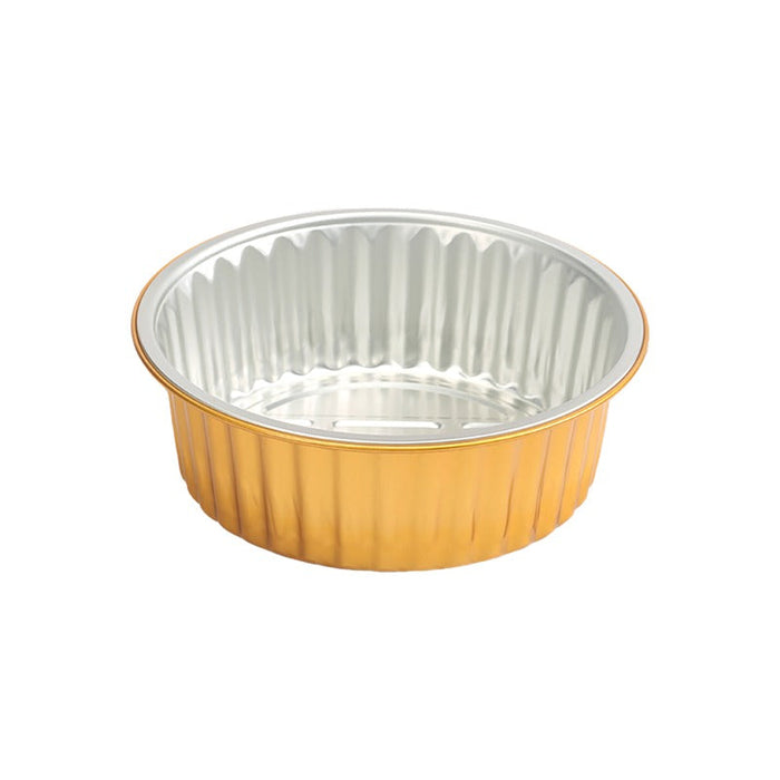Contenitore Opseal in alluminio color oro - 1370 ml - Ø 18 cm - H 8 cm - 300 unità