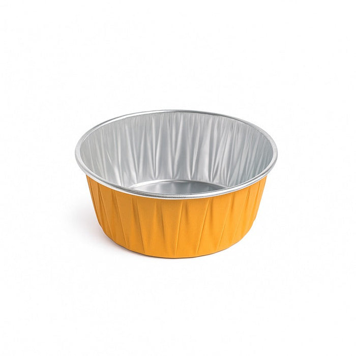 Contenitore Opseal in alluminio color oro - 125 ml - Ø 8,4 cm - H 3,5 cm - 1000 unità