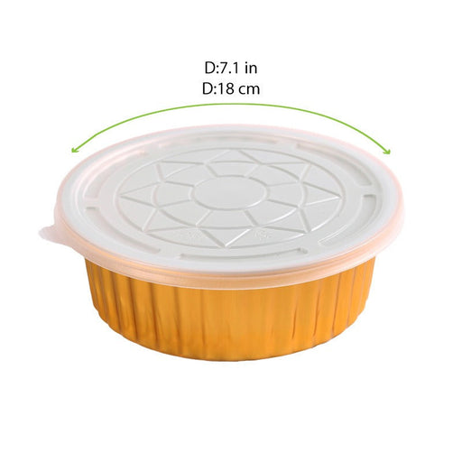 Coperchio Opseal traslucido in PP per contenitore 210LU1801370 - Ø 18 cm - 300 unità - dimensions