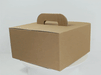 Scatola in cartone kraft con manici "Lunchgo" - 33,5 cm x 33,5 cm x 17,5 cm - 20 unità