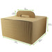 Scatola in cartone kraft con manici "Lunchgo" - 33,5 cm x 33,5 cm x 17,5 cm - 20 unità - dimensions