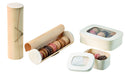 Scatola cilindrica in legno per 7 macarons - Ø 6,5 cm - H 23 cm - 50 unità