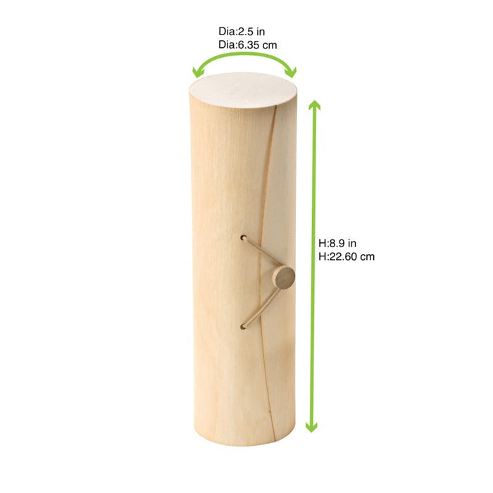 Scatola cilindrica in legno per 7 macarons - Ø 6,5 cm - H 23 cm - 50 unità - dimensions