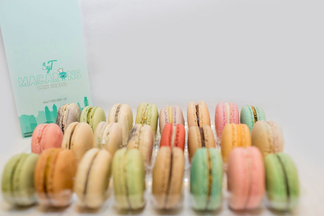 Inserto in plastica PET trasparente per 4 macarons (2x2) con chiusura a clip - 10,8 cm x 7,4 cm x 2,3 cm - 250 unità