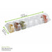 Inserto in plastica PET trasparente per 7 macarons con chiusura a clip - 21,3 cm x 6,2 cm x 2 cm - 150 unità - dimensions