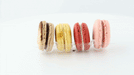 Inserto in plastica PET trasparente per 4 macarons (1x4) con chiusura a clip - 12,8 cm x 6,8 cm x 2,3 cm - 250 unità