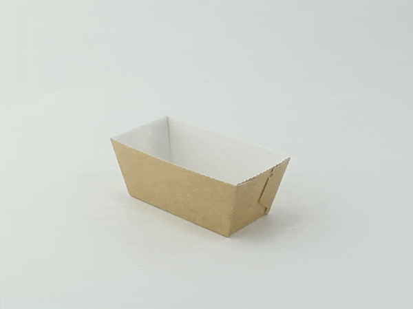 Stampo da forno rettangolare in cartone microflute - 10,3 cm x 5,5 cm x 4 cm - 650 unità