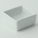 Mini ciotola cubo in porcellana bianca - 5,1 cm x 5,1 cm x 2,5 cm - 24 unità