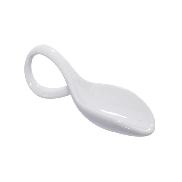Mini cucchiaio in porcellana bianca - 11,8 cm - 24 unità