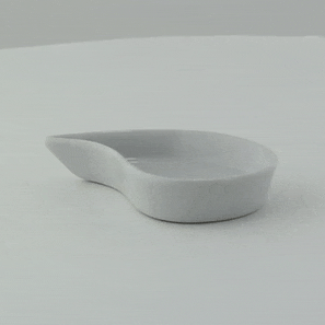 Mini piatto in porcellana bianca - 7,8 cm x 4,8 cm x 1,5 cm - 24 unità